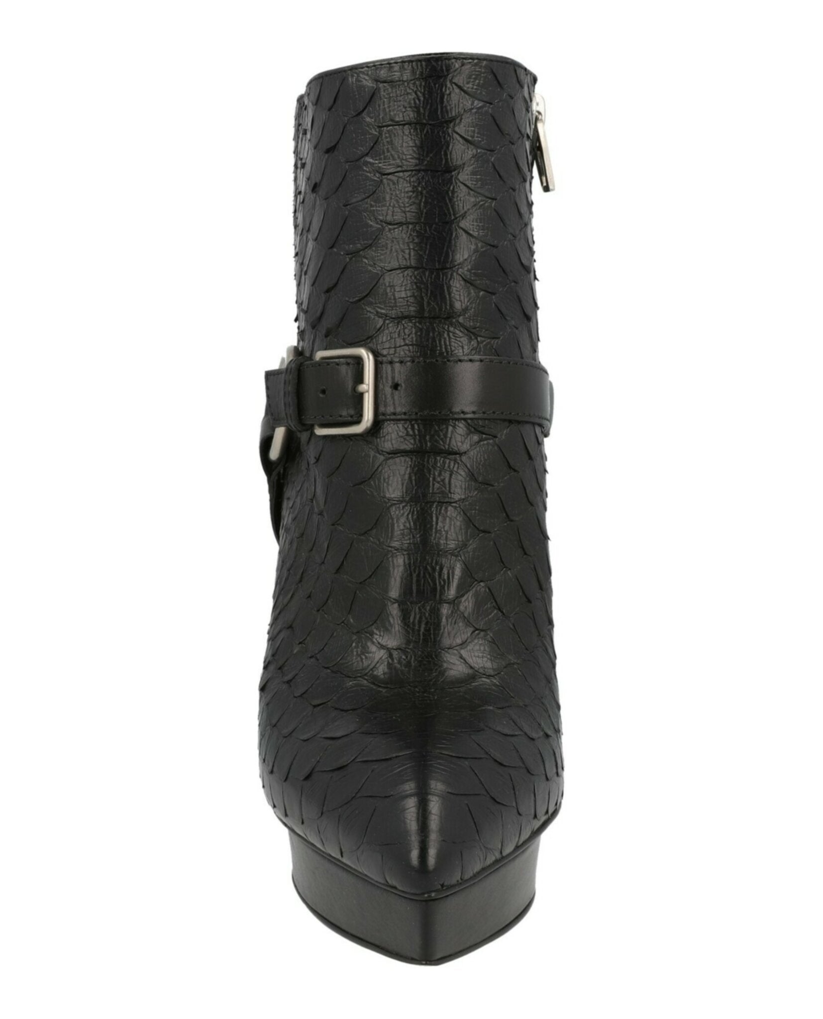 Saint Laurent Womens Janis Python Ankle Boots