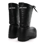 Balenciaga Shiny Super Soft Calfskin Mens Alaska High Boots 43-44 Black