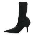 Balenciaga Jersey Crepe Extreme Pointed Toe Knife Booties 36 Black