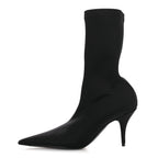 Balenciaga Jersey Crepe Extreme Pointed Toe Knife Booties 36 Black