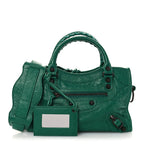 Balenciaga Agneau Classic Hardware Mini City Green
