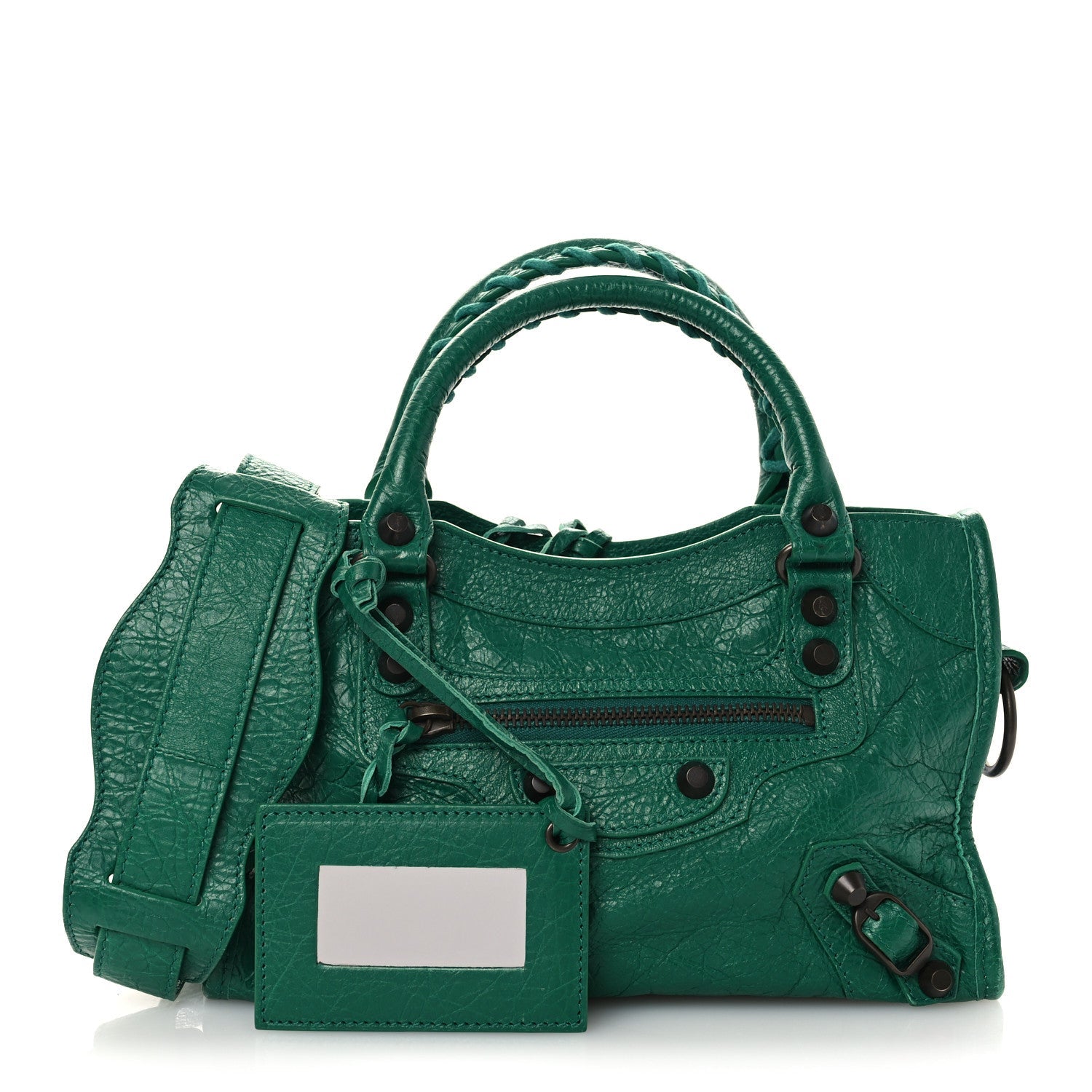 Balenciaga Agneau Classic Hardware Mini City Green