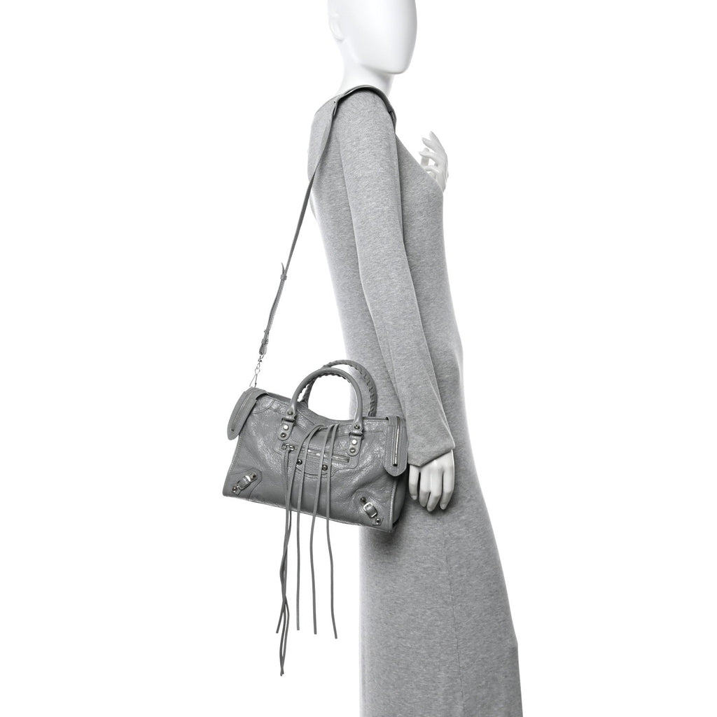 Balenciaga Agneau Classic Silver Hardware S City Gris Haussmannien