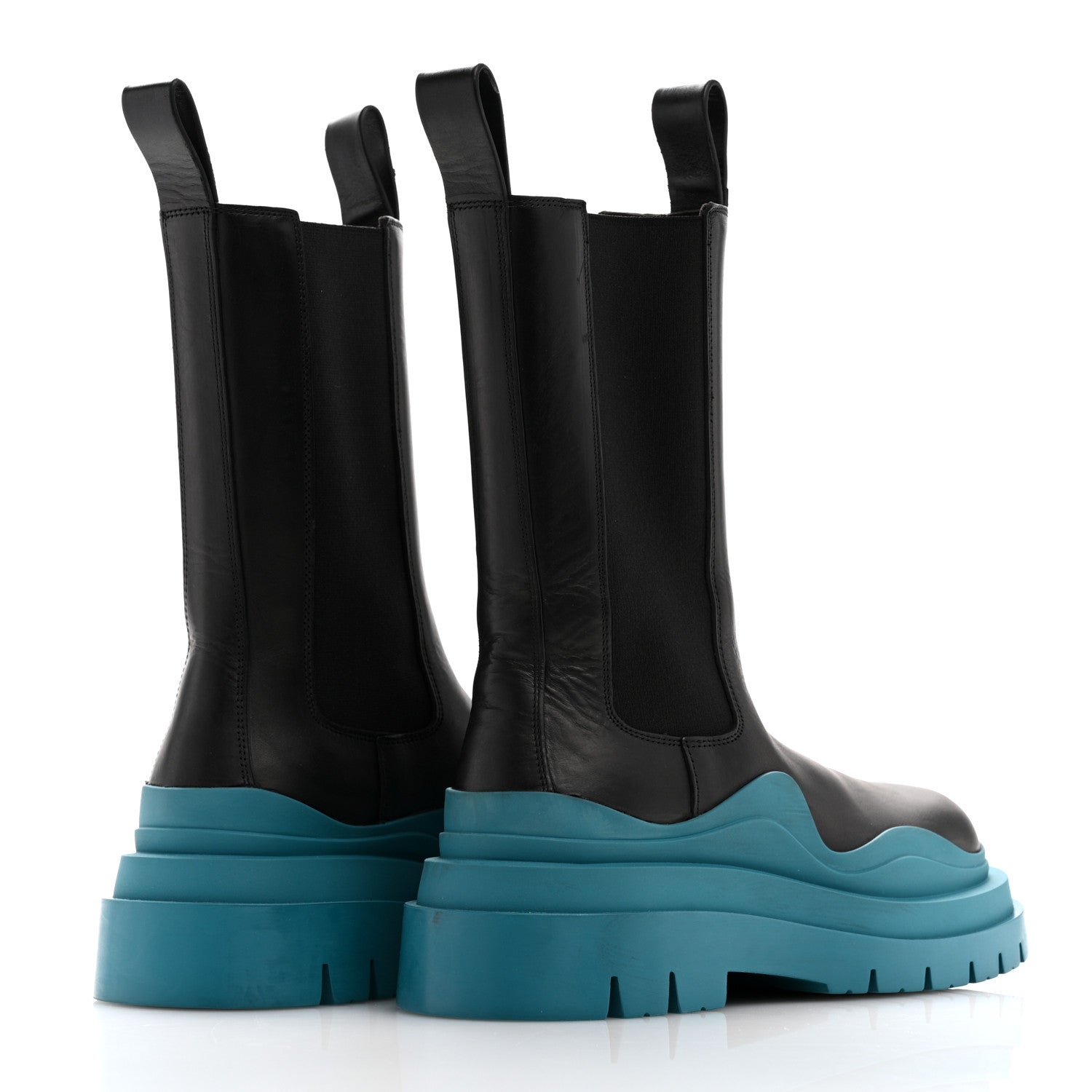 Bottega Veneta Calfskin Mens The Tire Chelsea Boots 37 Black Blaster