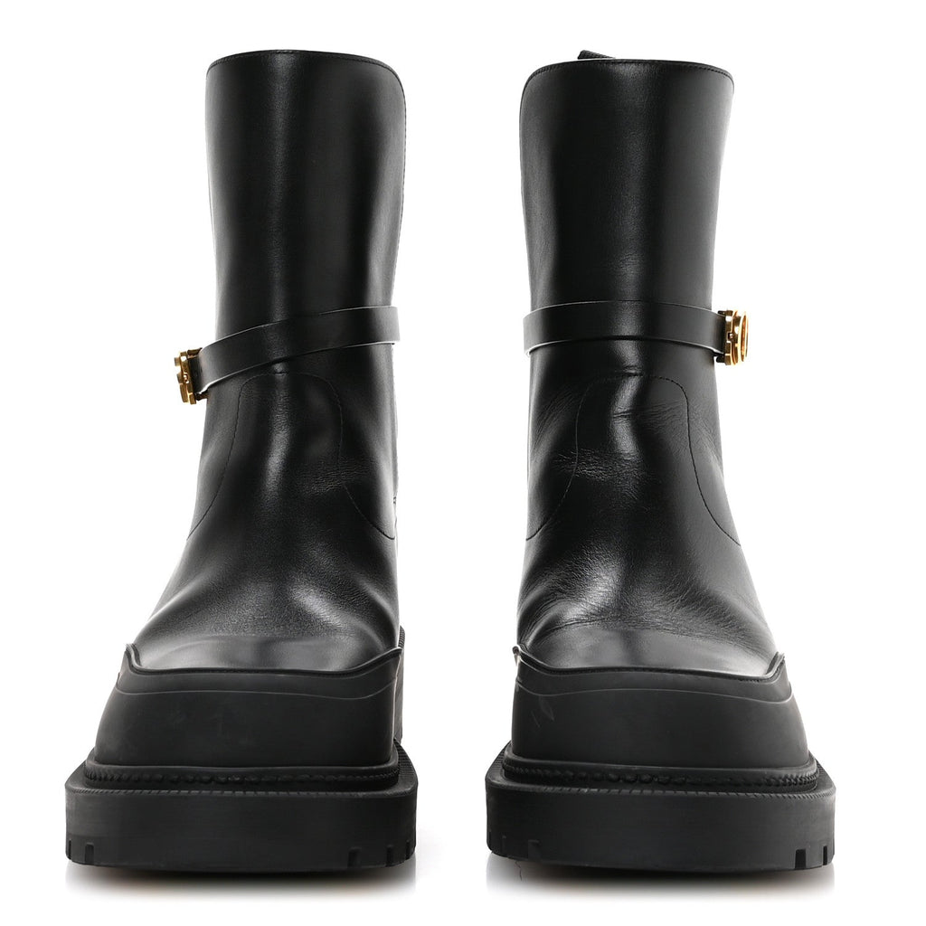 Christian Dior Calfskin Empreinte Ankle Boot 38 Black