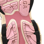 Balenciaga Mesh Nubuck Effect Fabric LED Womens Track Sneakers 38 Grey Pink Black