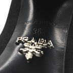 Prada Satin Block Heel Pump 36 Black