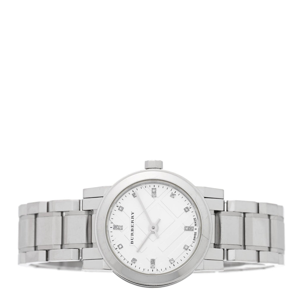 Burberry Stainless Steel Diamond 27mm Heritage Quartz Watch BU9213