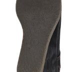 Chanel Suede Lace Up Wedge Booties 37 Dark Blue