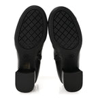 Chanel Stretch Lambskin Cap Toe CC Uniform Short Boots  35 Black