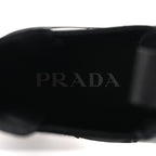 Prada Spazzolato Rois Triangle Monolith Chelsea 55mm Boots 35.5 Black