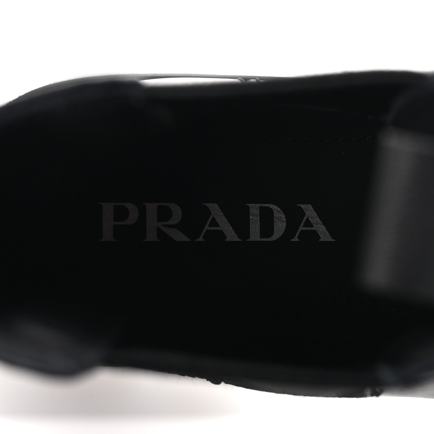 Prada Spazzolato Rois Triangle Monolith Chelsea 55mm Boots 35.5 Black
