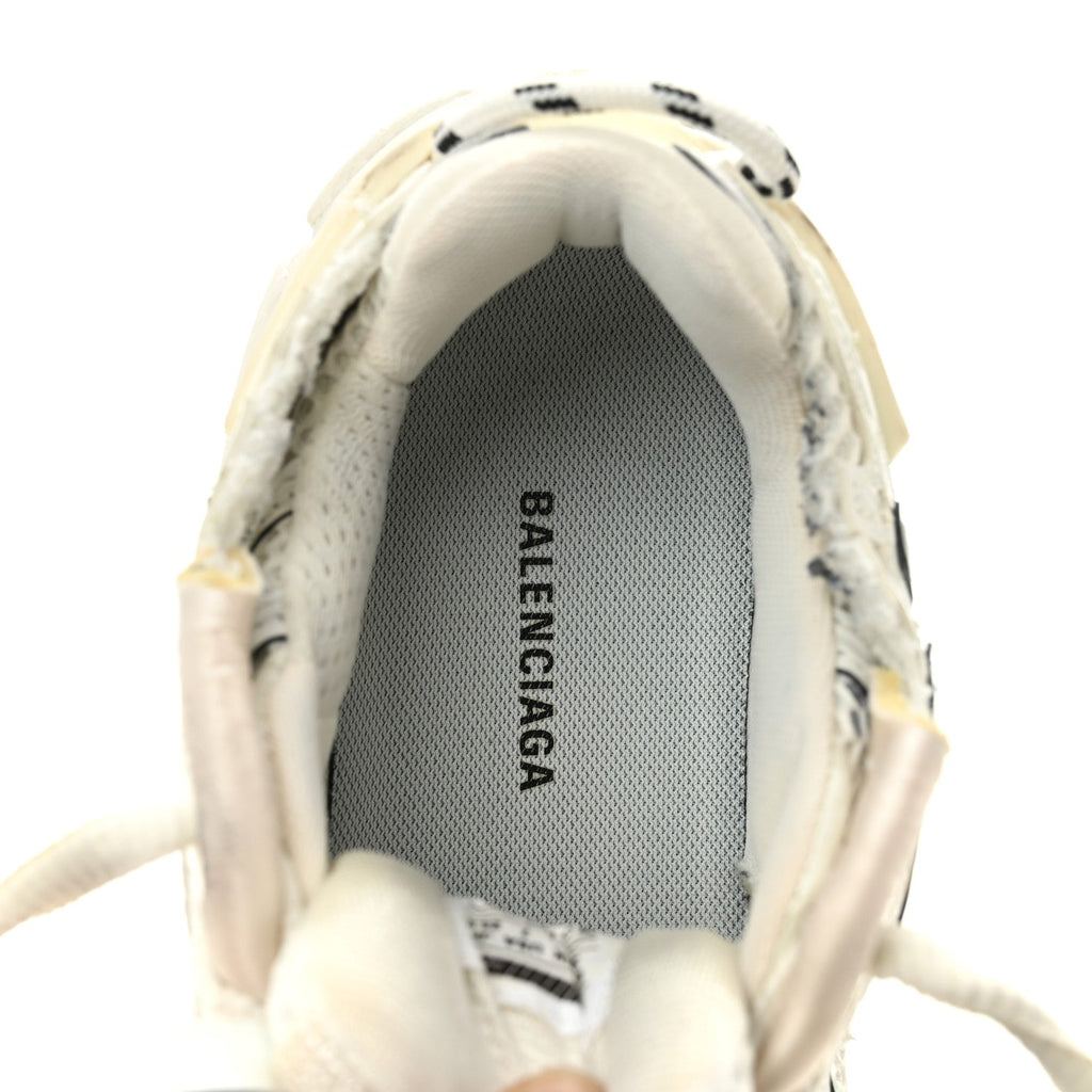 Balenciaga Mesh Rubber Monocolor Womens Runner Sneakers 37 White
