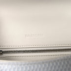 Balenciaga Faux Calfskin Fabric Glow In The Dark Small Sneakerhead Top Handle Bag White Orange