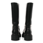 Prada Vitello Shearling Winter 2 Boots 39.5 Black