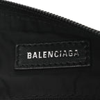 Balenciaga Recycled Sport Nylon Logo Embroidered Wheel Sling Bag Black Pink