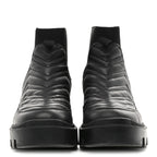 Gucci Calfskin Nappa Matelasse Frances Chelsea Boots 39 Black