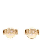 Gucci Metal Pearl Logo Magnetic Earrings Gold