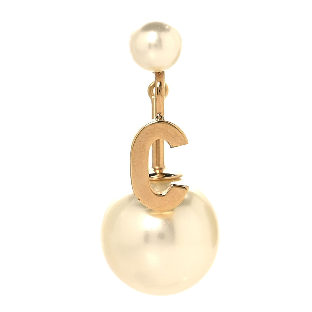 Christian Dior Pearl My ABCDior C Tribale Earring Gold
