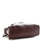 Balenciaga Agneau Arena Storico Classic Hardware Small Le City Dark Burgundy