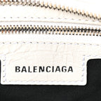 Balenciaga Agneau Arena Small Neo Cagole City Handbag Optic White