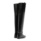 Gucci Calfskin Slim Horsebit Over The Knee High Boots 37 Black