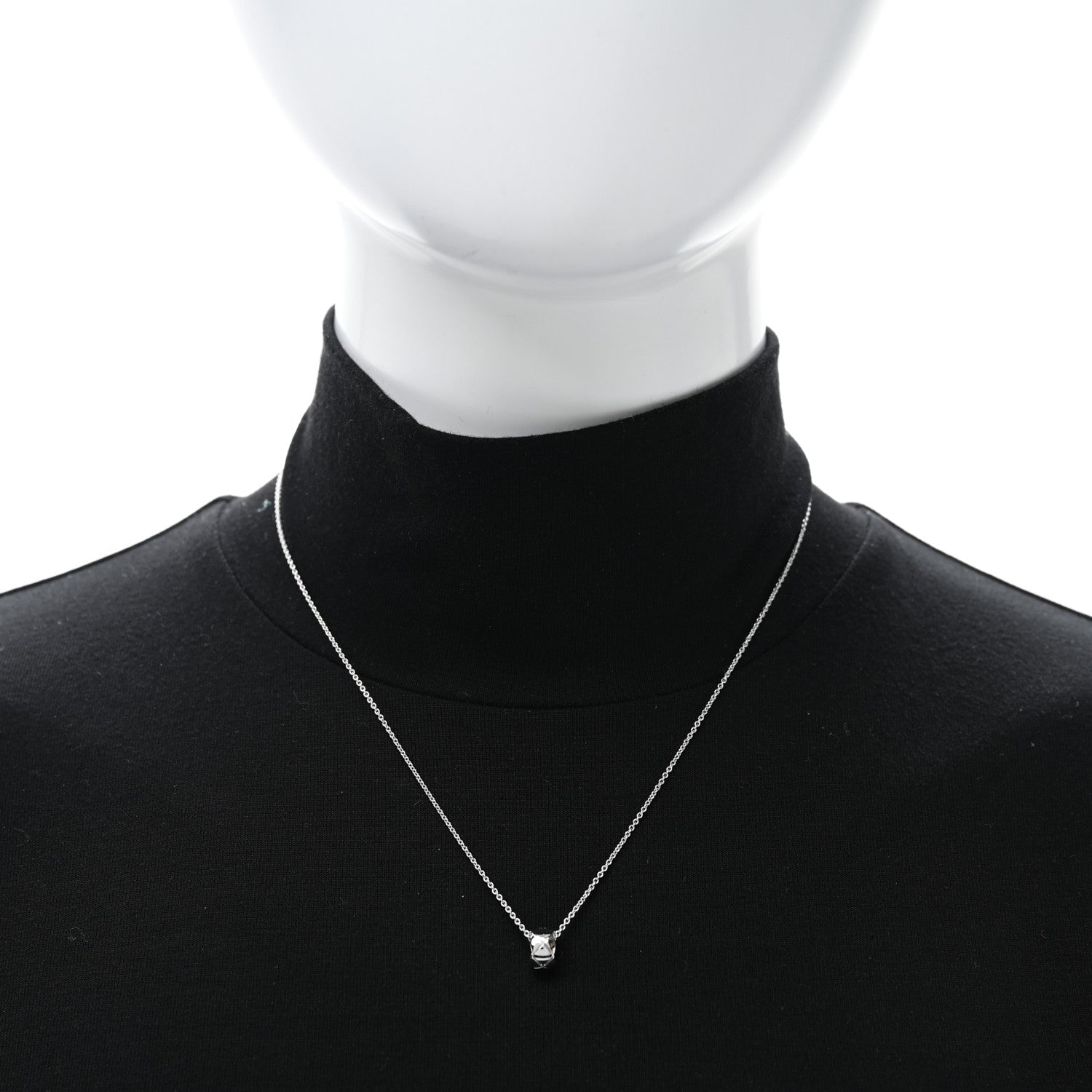 Chanel 18K White Gold Coco Crush Pendant Necklace