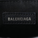 Balenciaga Denim Patchwork Small Hourglass Top Handle Bag White