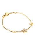 Christian Dior Metal Crystal CD Star Bracelet Gold