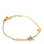 Christian Dior Metal Crystal CD Star Bracelet Gold