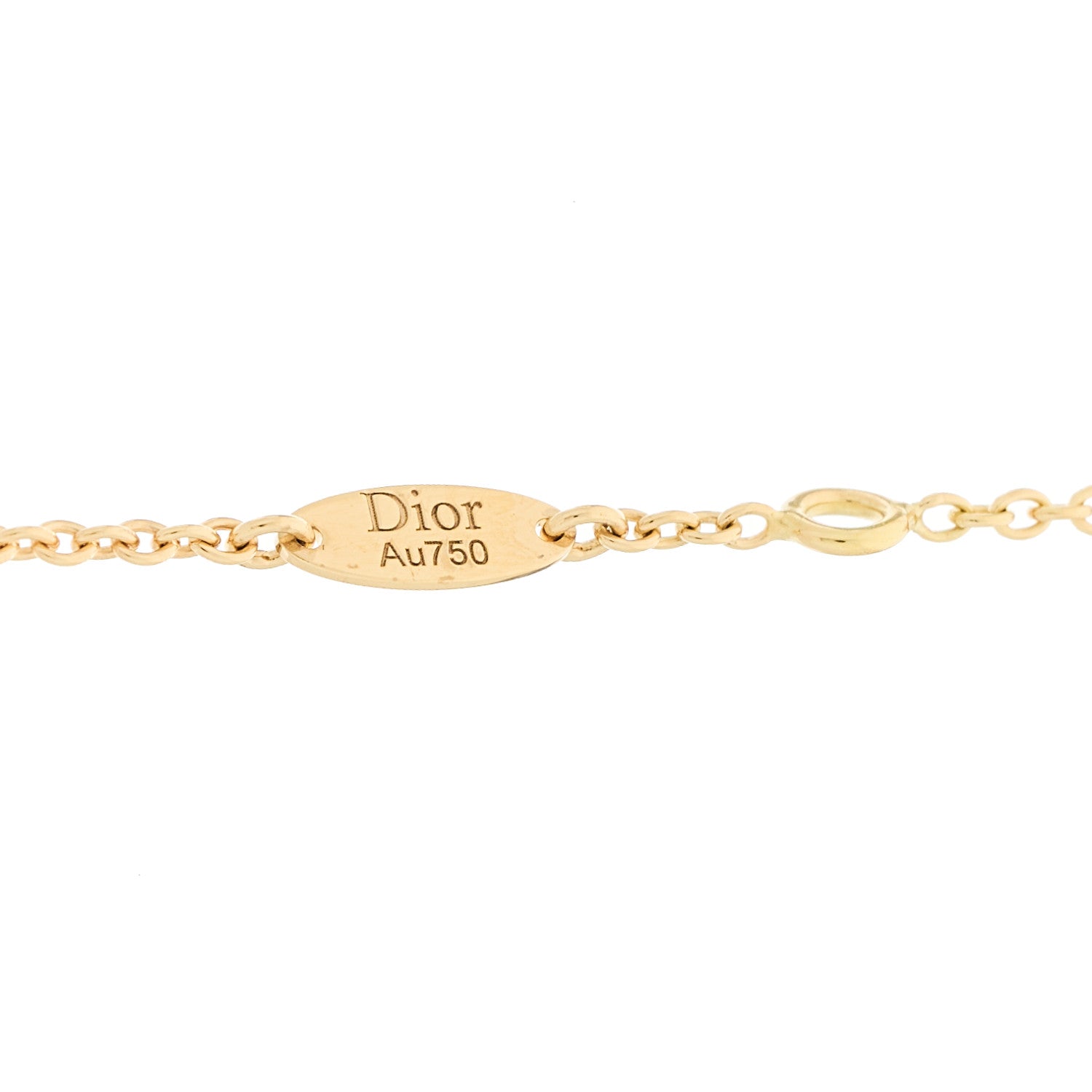 Christian Dior 18K Yellow Gold Diamond Black Onyx Mother of Pearl Rose Celeste Pendant Necklace