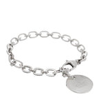 Gucci Sterling Silver Link Round Charm Bracelet