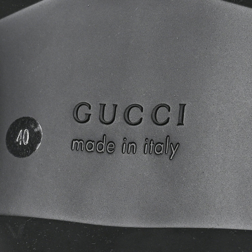 Gucci Spice Lux Nappa Web Combat Boots 40 Black