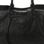 Balenciaga Arena Lambskin Brass Hardware Le City Travel Bag Black