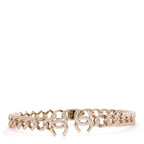 Chanel Metal CC Chain Link Choker Necklace L Gold