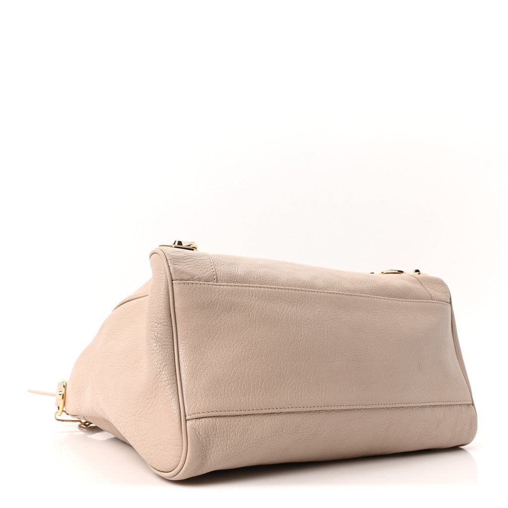 Balenciaga Chevre Gold Metallic Edge Hardware Velo Beige Praline