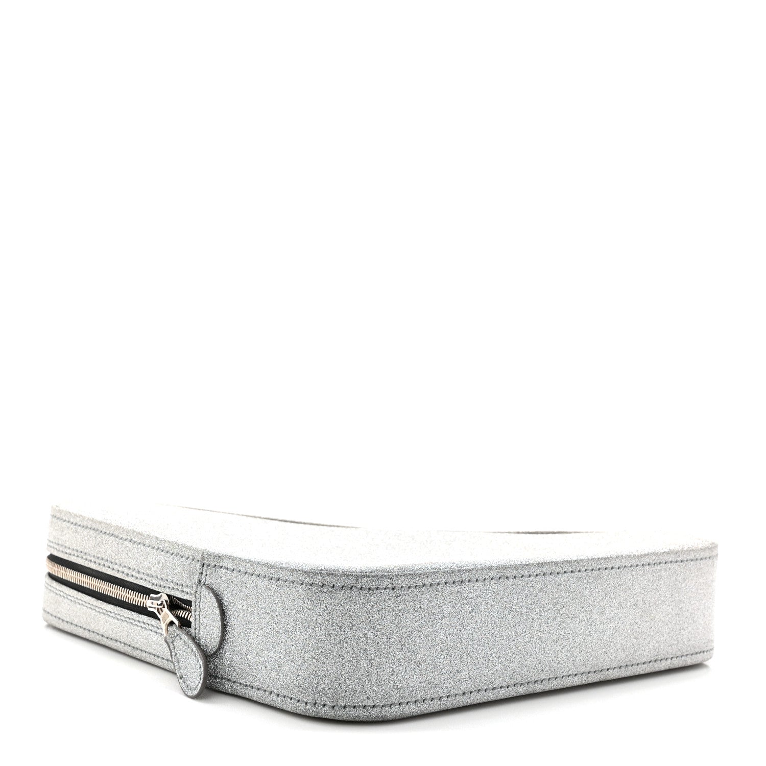 Balenciaga Glitter M Triangle Pouch Argent Black