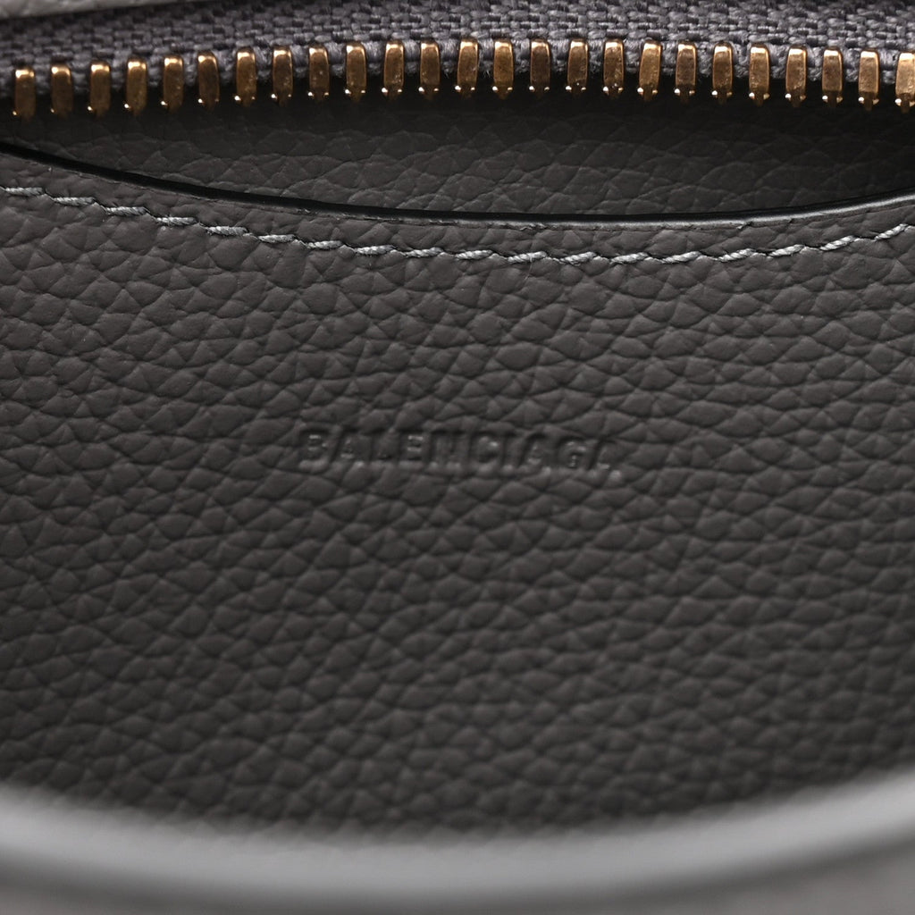 Balenciaga Grained Calfskin Neo Classic Gold Hardware Mini City Dark Grey