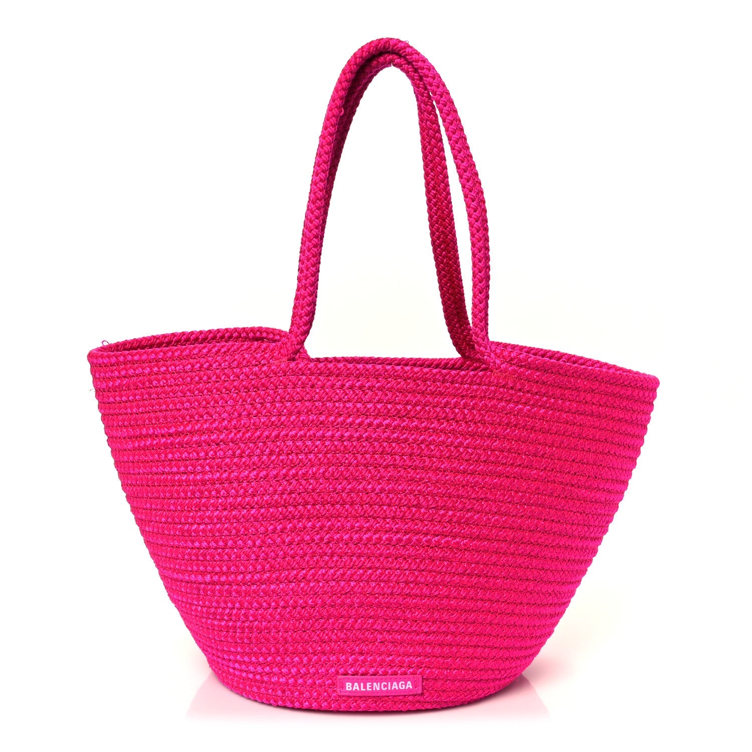 Balenciaga BOTTEGA VENETA Raffia Large Ibiza Basket Bag  Lipstick Pink