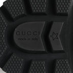 Gucci Calfskin Sylvie Web Lace Up Combat Boots 35 Black