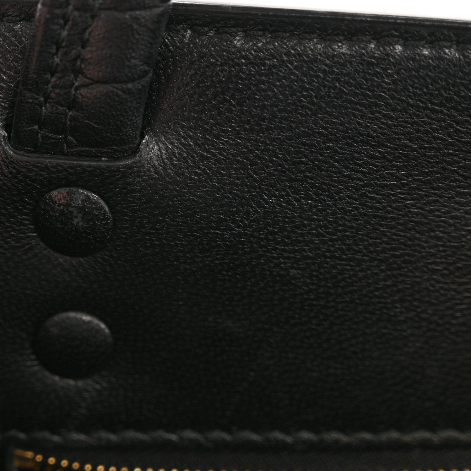 Balenciaga Calfskin Crocodile Embossed Medium Sharp Tote Black