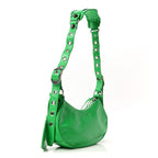 Balenciaga Agneau Arena Le Cagole Shoulder Bag XS Vivid Green