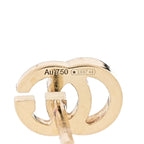 Gucci 18K Yellow Gold Mini Running GG Stud Earrings
