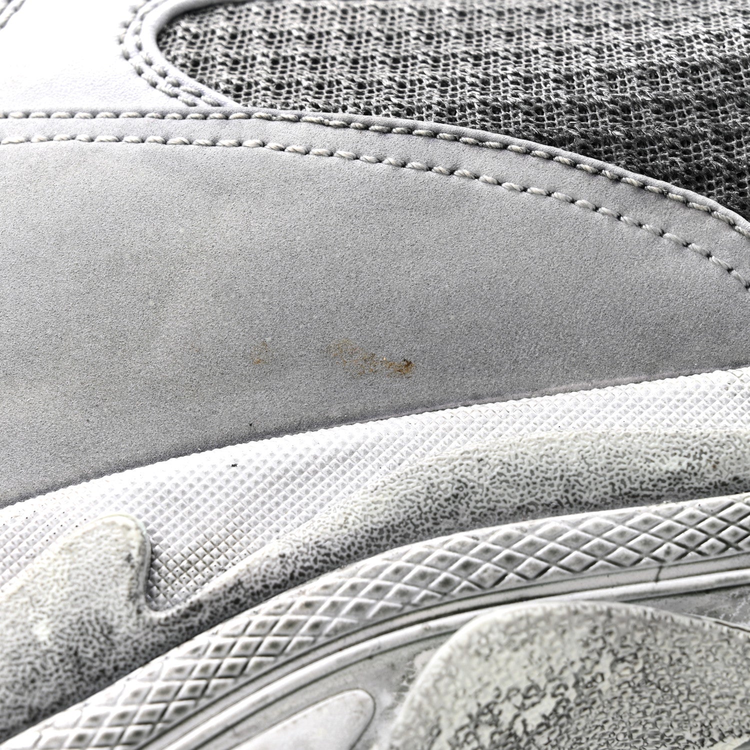Balenciaga Fabric Mesh Dyed Mens Triple S Sneakers 45 Grey
