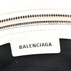 Balenciaga Agneau Arena Neo Cagole City Handbag Optic White