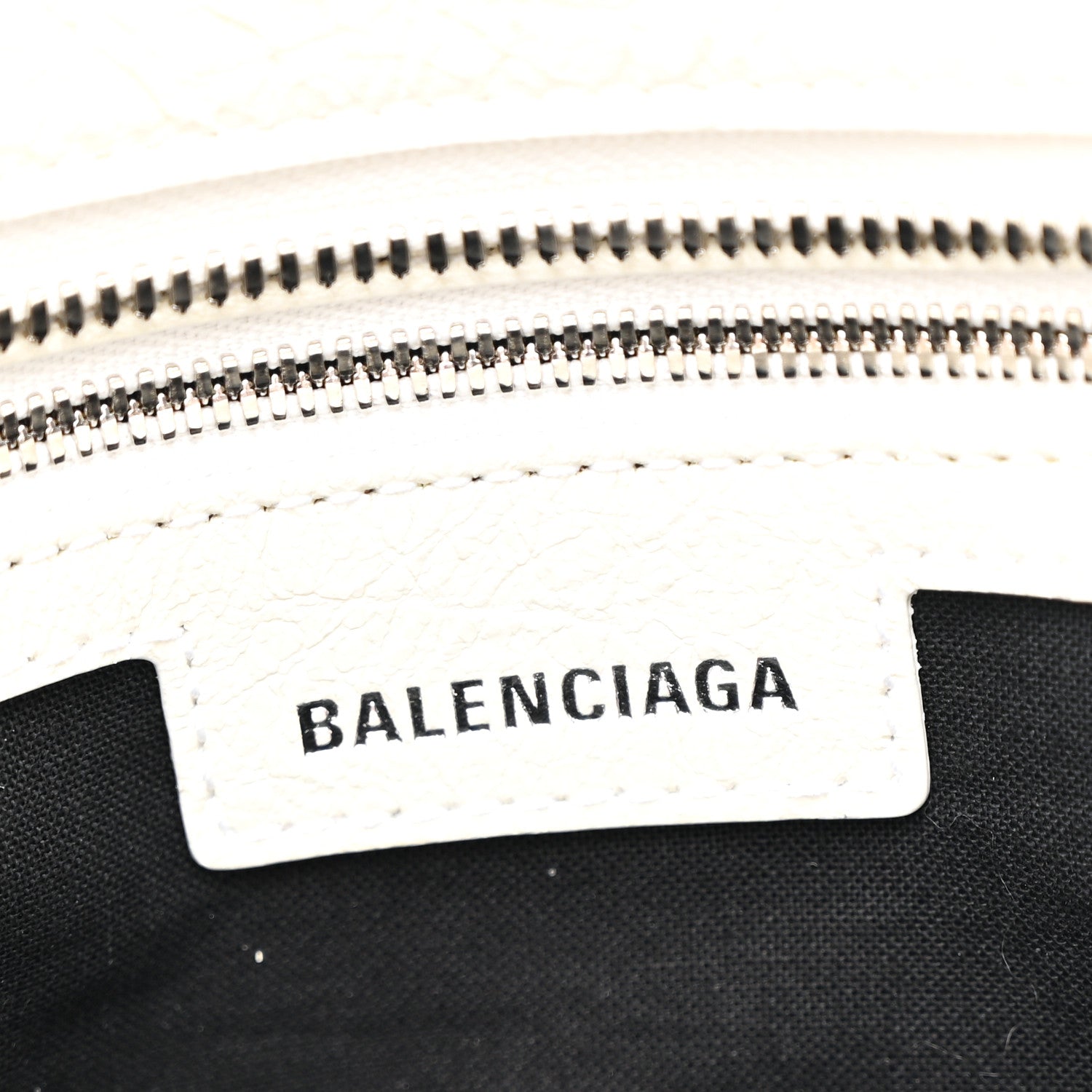 Balenciaga Agneau Arena Neo Cagole City Handbag Optic White