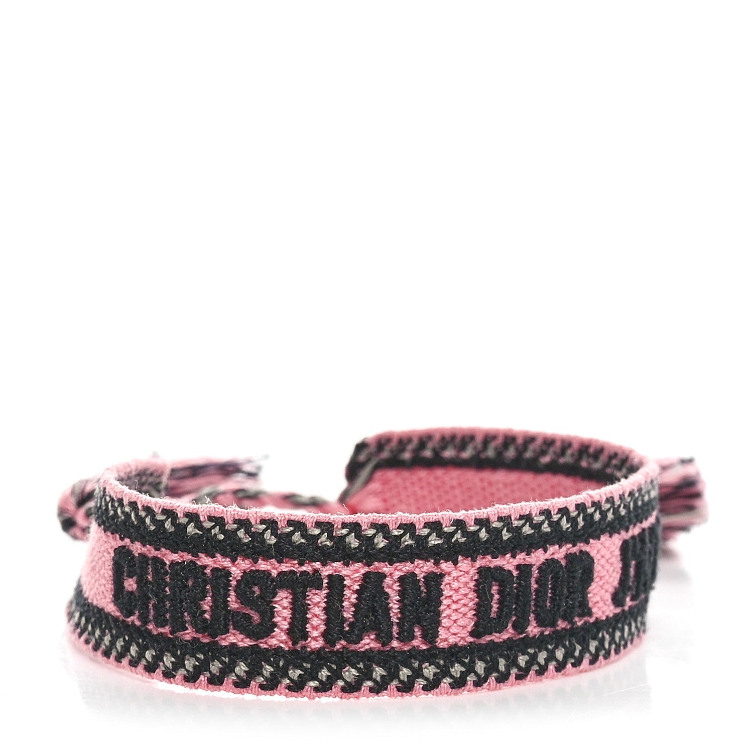 Christian Dior Woven Cotton J'Adior Friendship Bracelet Pink Multicolor