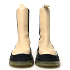 Bottega Veneta Calfskin The Tire Chelsea Boots 40.5 Vaseline Black Transparent