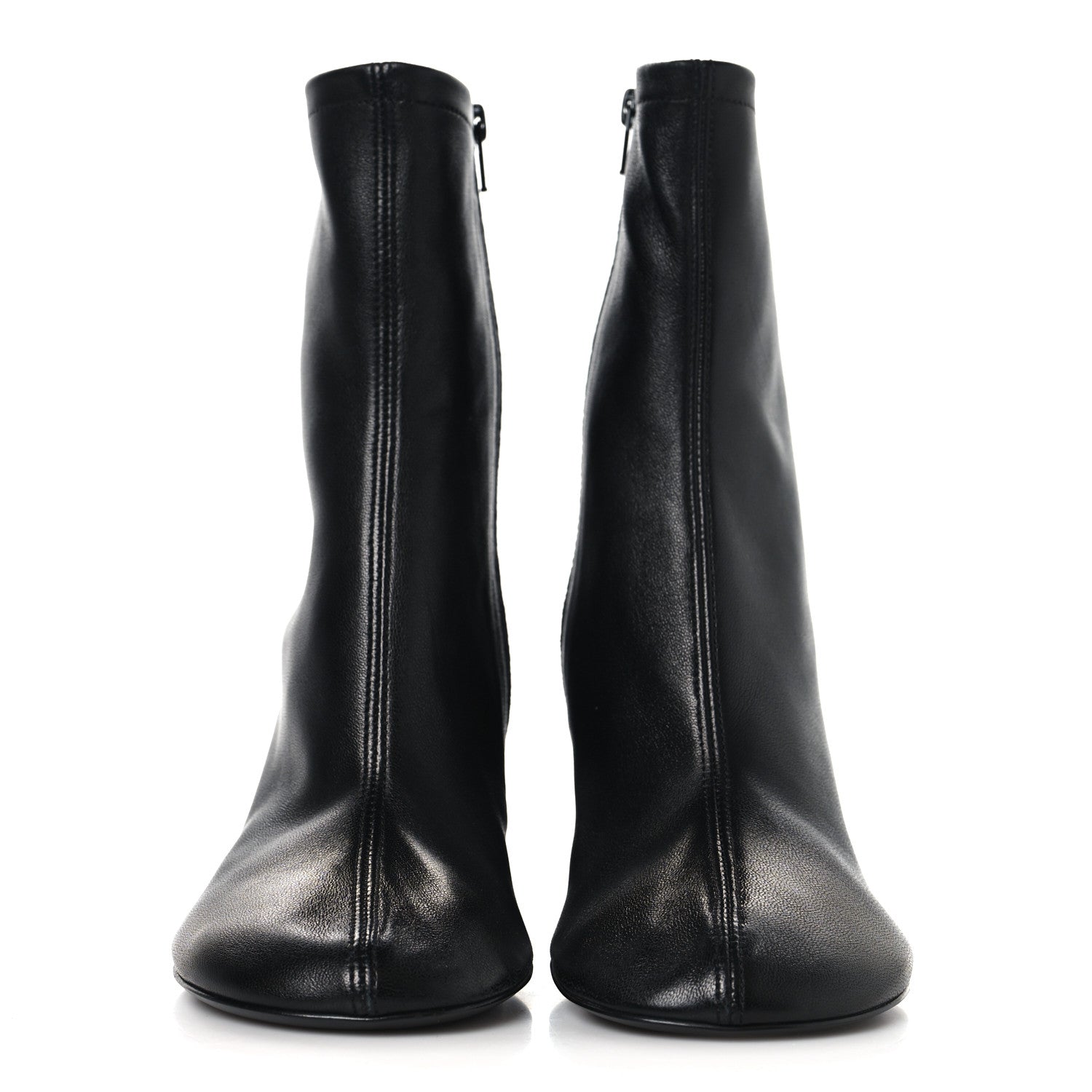 Balenciaga Shiny Soft Sheepskin Glove 80mm Ankle Boots 37.5 Black
