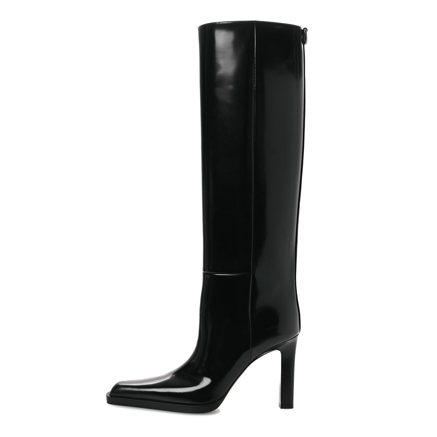 Saint Laurent Vitello Marilyn Nina 95 Knee High Boots 38 Black
